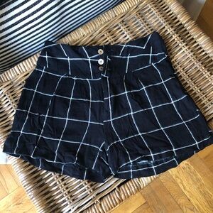 CHECKERED LINEN SHORTS▪️🔲